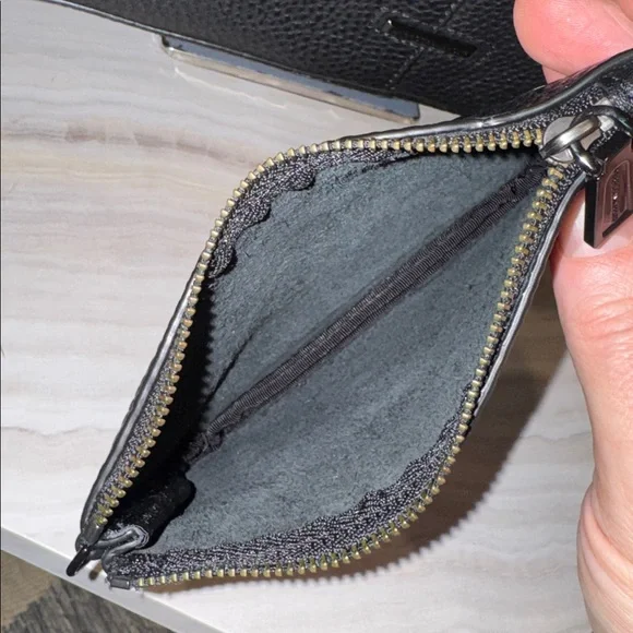 Rebecca Minkoff Black Studded Pebbled Leather Unlined Tote Wallet Set - Picture 12 of 17